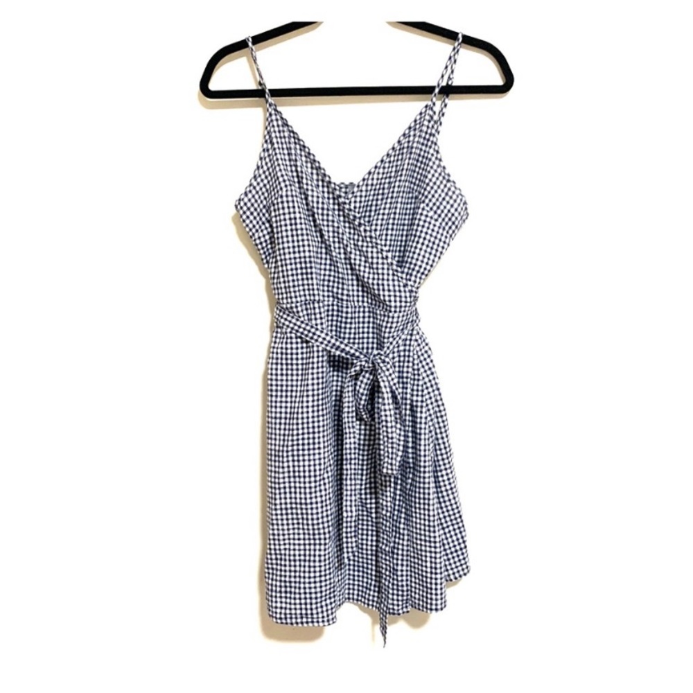 Aerie Gingham Wrap Dress
